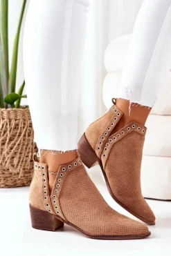 Best Boto Ażurowe Botki Z Wycięciami Camel Western