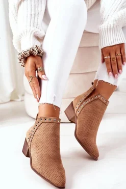 Best Boto Ażurowe Botki Z Wycięciami Camel Western