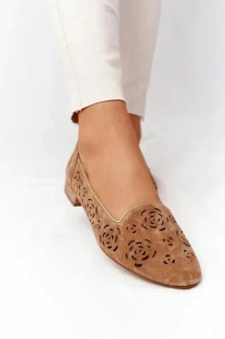 Clearance Buty Sergio Leone Ażurowe Mokasyny Sergio Leone BL627 Rude