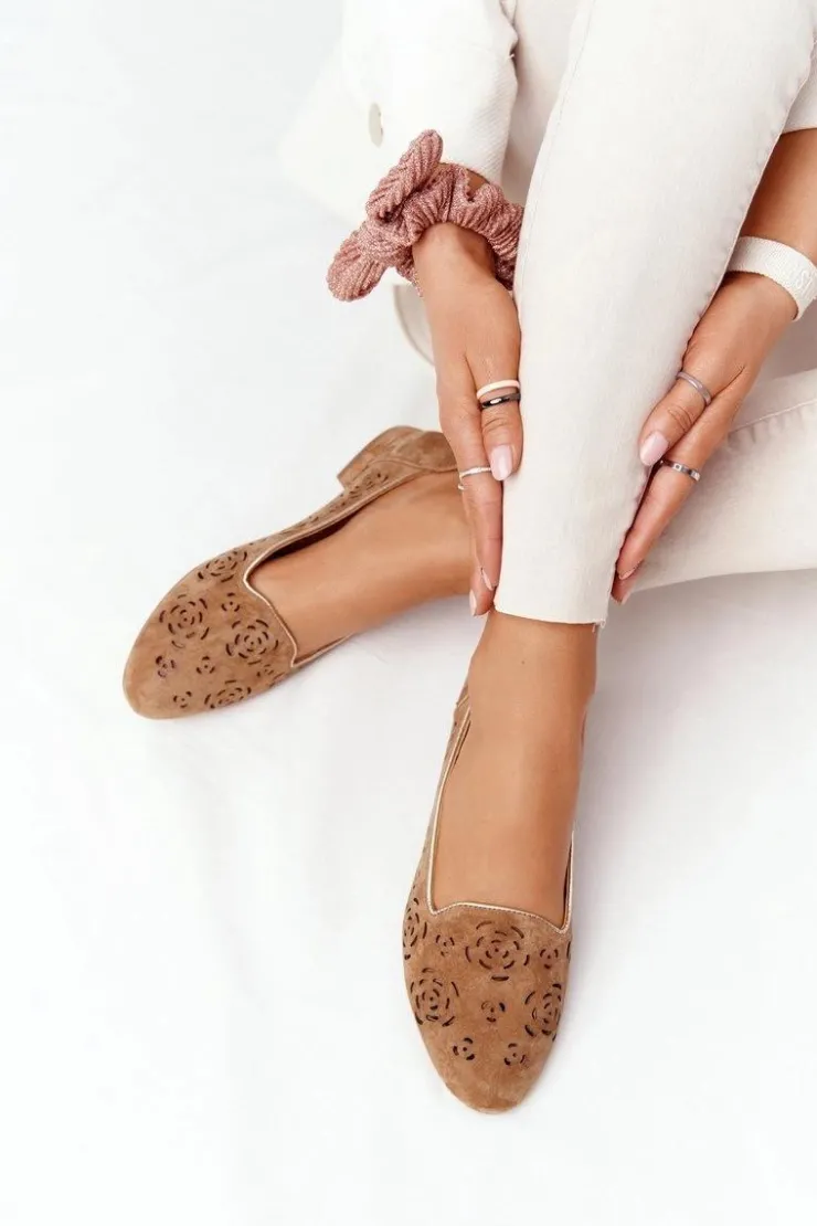 Clearance Buty Sergio Leone Ażurowe Mokasyny Sergio Leone BL627 Rude