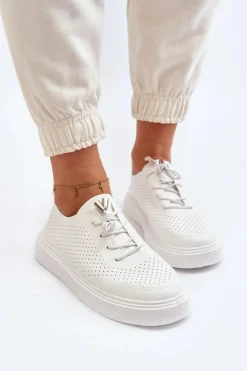 Boto Trampki Damskie Niskie*Ażurowe Trampki Damskie Białe Unassemia