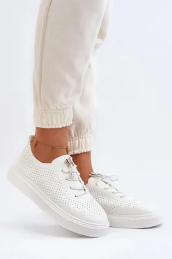 Boto Trampki Damskie Niskie*Ażurowe Trampki Damskie Białe Unassemia