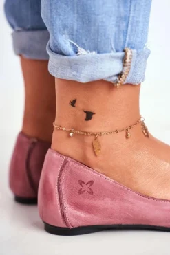 Maciejka Baleriny Skórzane|Baleriny Klasyczne*Baleriny Damskie Skórzane Różowe 03497-15