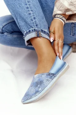 Maciejka Baleriny Skórzane|Baleriny Klasyczne*Baleriny Damskie Niebieskie 01930-72/00-0