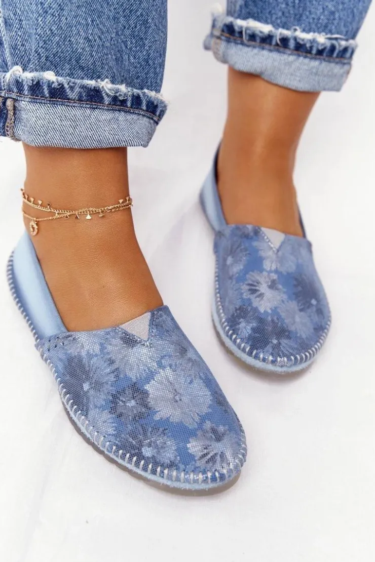 Maciejka Baleriny Skórzane|Baleriny Klasyczne*Baleriny Damskie Niebieskie 01930-72/00-0