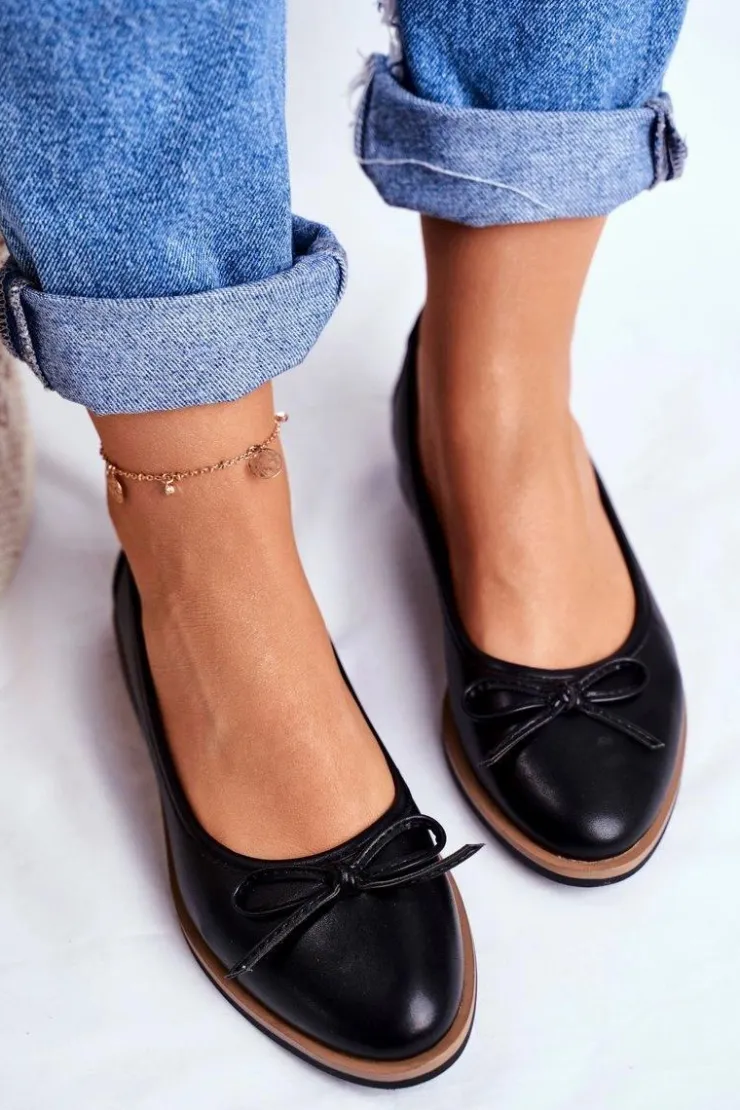 Buty Sergio Leone Baleriny Klasyczne*Baleriny Damskie Sergio Leone Czarne BL612