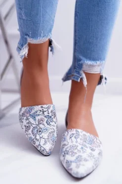 New Laura Messi Baleriny 1110 Skóra Szare Augure