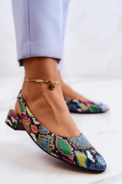 Discount Maciejka Baleriny Na Obcasie 04482-39 Multikolor