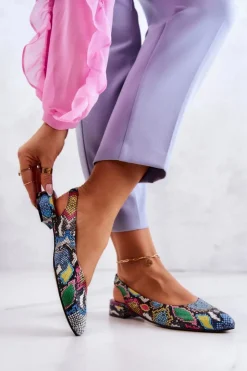 Discount Maciejka Baleriny Na Obcasie 04482-39 Multikolor