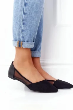 Evento Baleriny Klasyczne*Baleriny W Szpic Z Siateczką Czarne Melania