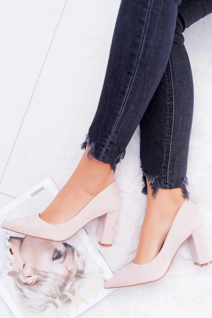 Best Boto Beżowe Zamszowe Czółenka Satisfied