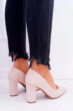 Best Boto Beżowe Zamszowe Czółenka Satisfied