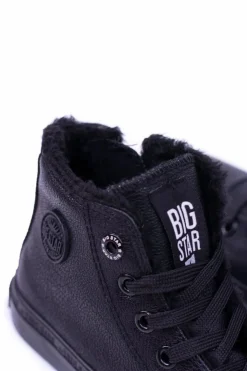 Big Star Shoes Chłopięce|Dziewczęce*Big Star Dziecięce Wysokie Czarne Trampki Sneakersy BB374141