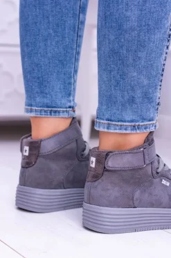 Damskie Big Star Shoes Big Star Szare Sneakersy Trampki BB274645