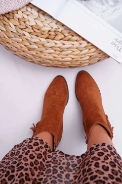 Boto Botki Wiosenne|Botki Zimowe Damskie*Botki Damskie Kowbojki Camel Agnes