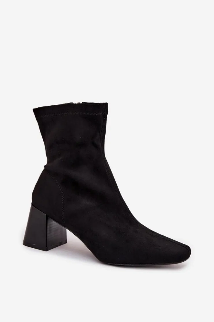 Online Boto Botki Damskie Na Słupku Z Eko Zamszu Olianne