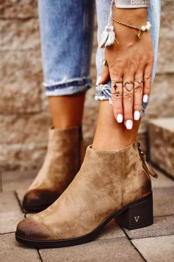 Buty damskie Vinceza Botki Na Słupku|Botki Zimowe Damskie*Botki Damskie Na Słupku Zamszowe Beżowe Volares