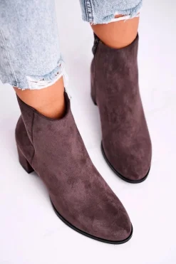 Damskie Buty Sergio Leone Botki Damskie Sergio Leone Coffee BT528