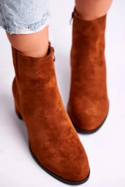 Outlet Buty Sergio Leone Botki Damskie Sergio Leone Camel BT528