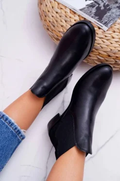 Maciejka Botki Maciejka|Brązowe I Beżowe Botki*Botki Damskie Skórzane Sztyblety Czarne 04359