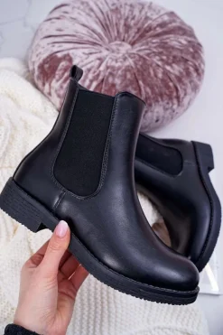Boto Botki Na Obcasie|Czarne Botki*Botki Damskie Sztyblety Czarne 8BT35-1489