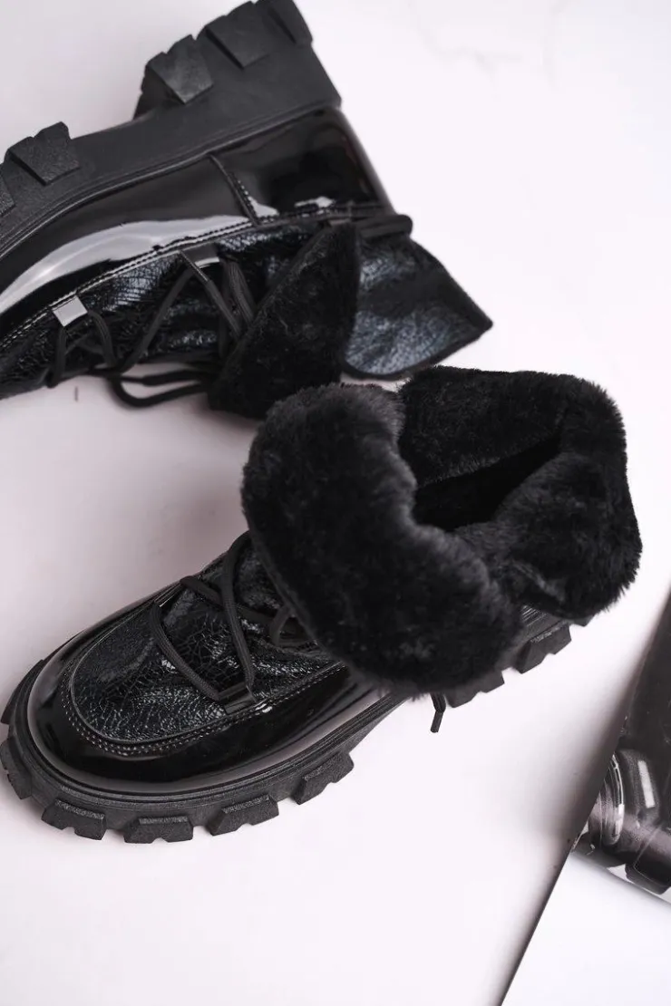 Boto Czarne Botki|Botki Zimowe Damskie*Botki Damskie Wsuwane Rochelle Czarne