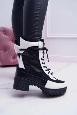 Damskie Boto Botki Damskie Wysokie Sznurowane Ridley