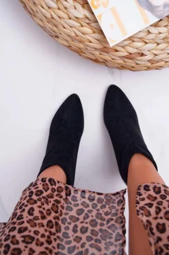 Damskie buty S.Barski Botki Na Słupku|Brązowe I Beżowe Botki*Botki Damskie Zamszowe Na Słupku Czarne Ferrous