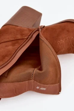 Boto Botki Na Słupku|Botki Na Obcasie*Botki Kowbojki Damskie Na Słupku Camel Jessa Brązowy