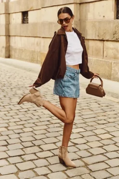 Boto Botki Ocieplane|Botki Na Słupku*Botki Kowbojki Damskie Ocieplane Ze Zdobieniem Na Słupku Beżowe Arabella