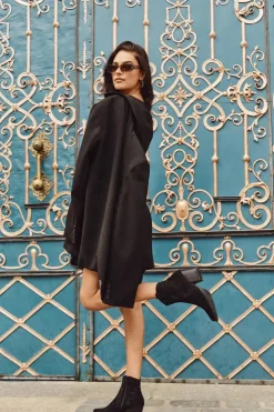 Damskie Boto Botki Kowbojki Damskie Ocieplane Ze Zdobieniem Na Słupku Czarne Arabella