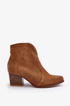 Clearance Boto Botki Kowbojki Zamszowe Lewski EV28 Brązowe