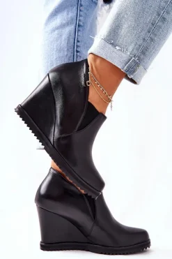 Monnari Botki Na Koturnie M79/1 Czarne