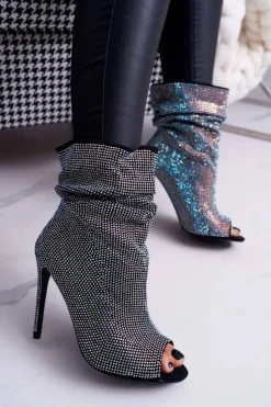 Best Boto Botki Na Szpilce Z Cyrkoniami Lu Boo Czarne