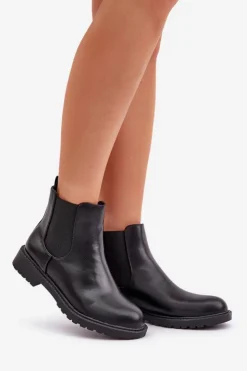 Boto Botki Ocieplane|Brązowe I Beżowe Botki*Botki Sztyblety Damskie Na Płaskim Obcasie Czarne Selanna