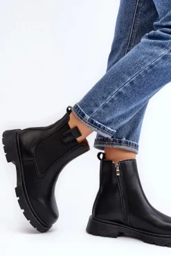 Best Boto Botki Sztyblety Damskie Na Zamek Czarne Ramhel