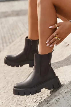 Boto Botki Ocieplane|Botki Płaskie*Botki Sztyblety Damskie Ocieplane Na Zamek Eko Skórzane Ciemnobrązowe Fivienne