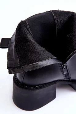 Boto Czarne Botki|Brązowe I Beżowe Botki*Botki Sztyblety Na Masywnym Obcasie Czarne Ironna