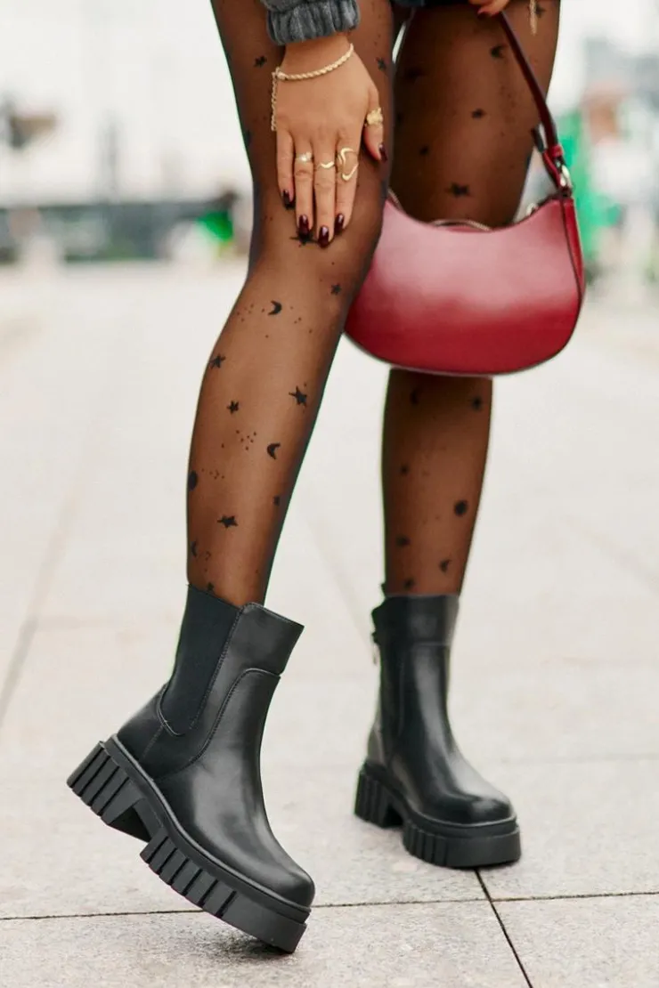 New Damskie buty S.Barski Botki Sztyblety Ocieplane Na Zamek S.Barski HY42-975 Czarne