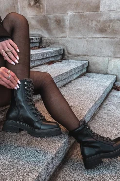 New Boto Botki Trapery Damskie Z Eko Skóry Czarne Bellora Czarny