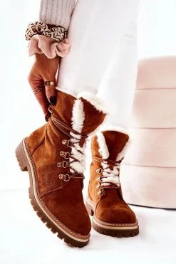 Best Boto Botki Trapery Ocieplane Camel Nelby