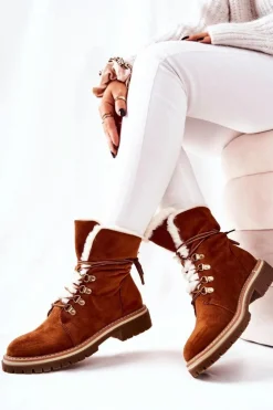 Best Boto Botki Trapery Ocieplane Camel Nelby