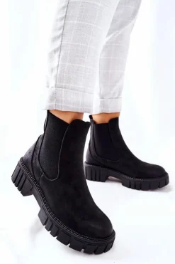 Hot Buty Sergio Leone Botki Workery Trapery Ocieplane Sergio Leone TR761 Czarne