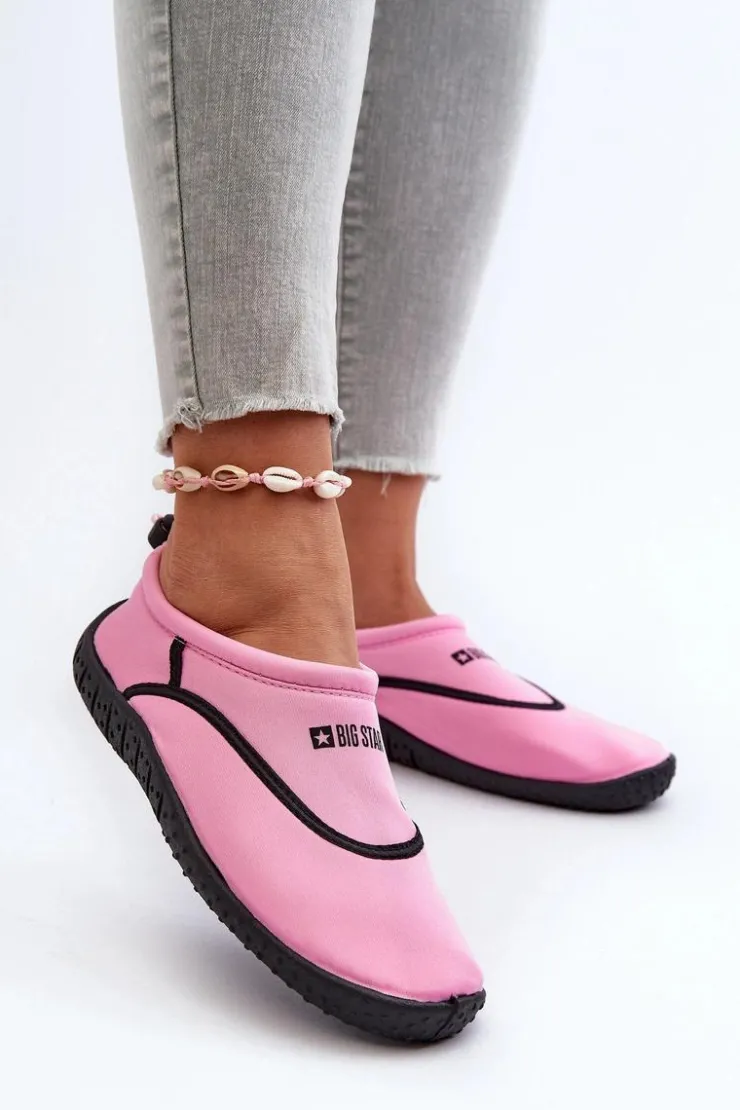 Big Star Shoes Trampki Damskie Slip-On*Buty Do Wody Damskie Różowe Big Star NN274A800 Różowy
