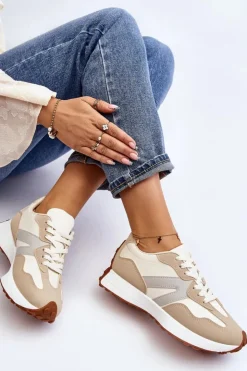 Damskie Boto Buty Sportowe Damskie Beżowe Chloette