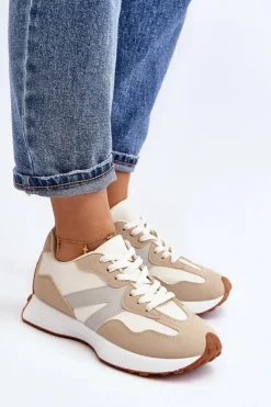 Damskie Boto Buty Sportowe Damskie Beżowe Chloette