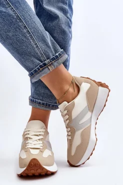 Damskie Boto Buty Sportowe Damskie Beżowe Chloette