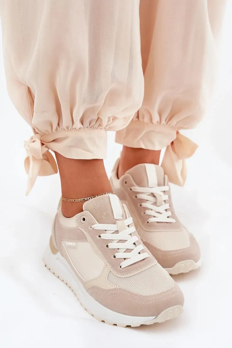 Sale Boto Buty Sportowe Damskie Beżowe Laaksona