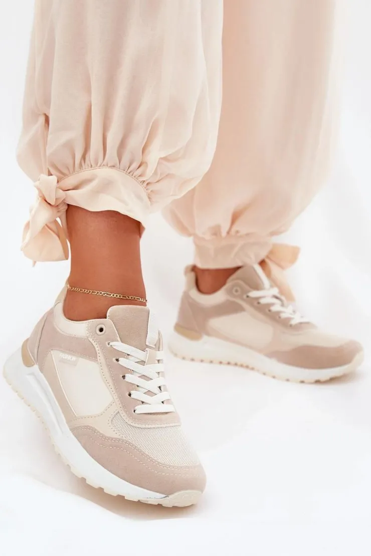 Sale Boto Buty Sportowe Damskie Beżowe Laaksona