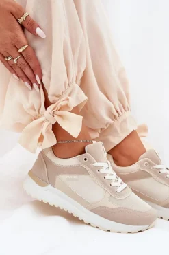 Sale Boto Buty Sportowe Damskie Beżowe Laaksona